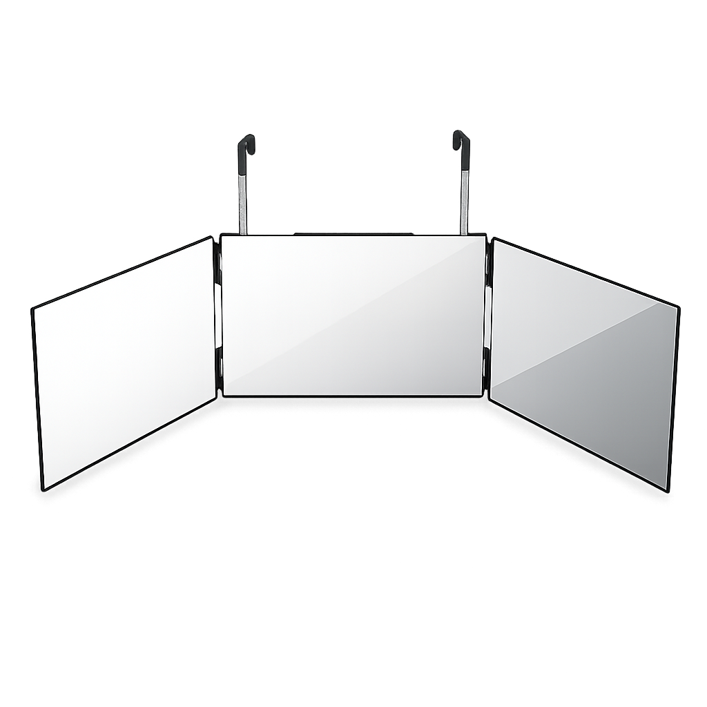 FXDE Tri-Fold Mirror, Barbershop Equipment